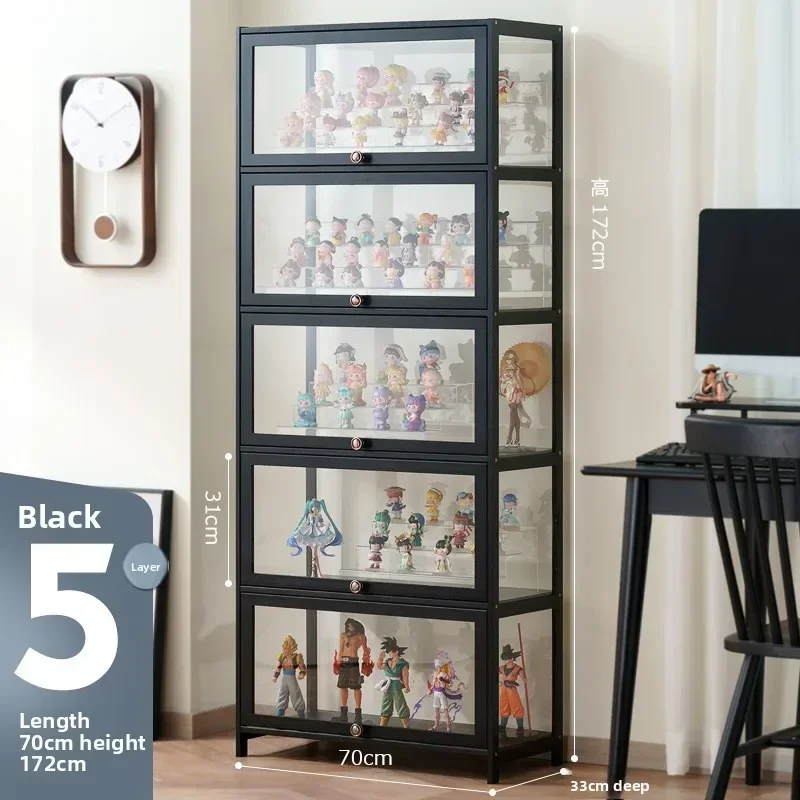 Firm Figure display cabinet Lego building block transparent storage box household imitation acrylic toy dust model display shelf