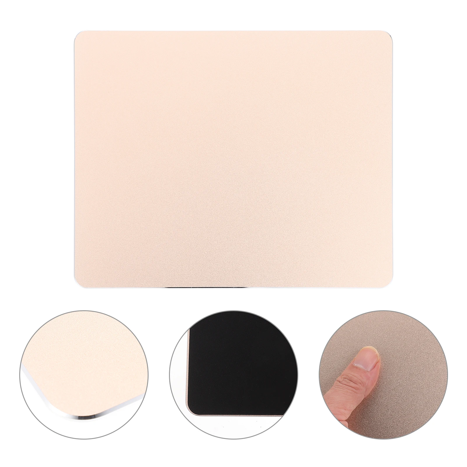 

Work Desk Mouse Pad Multi-functional Mat Metal Game Office Computer Double-sided Golden Aluminum