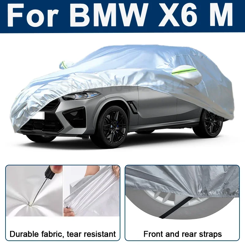

Outdoor Full Car Cover For BMW X6 M with Reflective Strips Waterproof Snowproof Dustproof UV Protection Auto Accessories