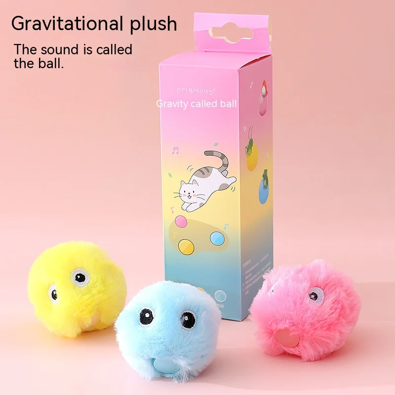 

Cat Toy Automatic Rotating Ball Kitten Interactive Training Toy Indoor Gravitational Plush Eva Calling Ball Funny Cat Electric