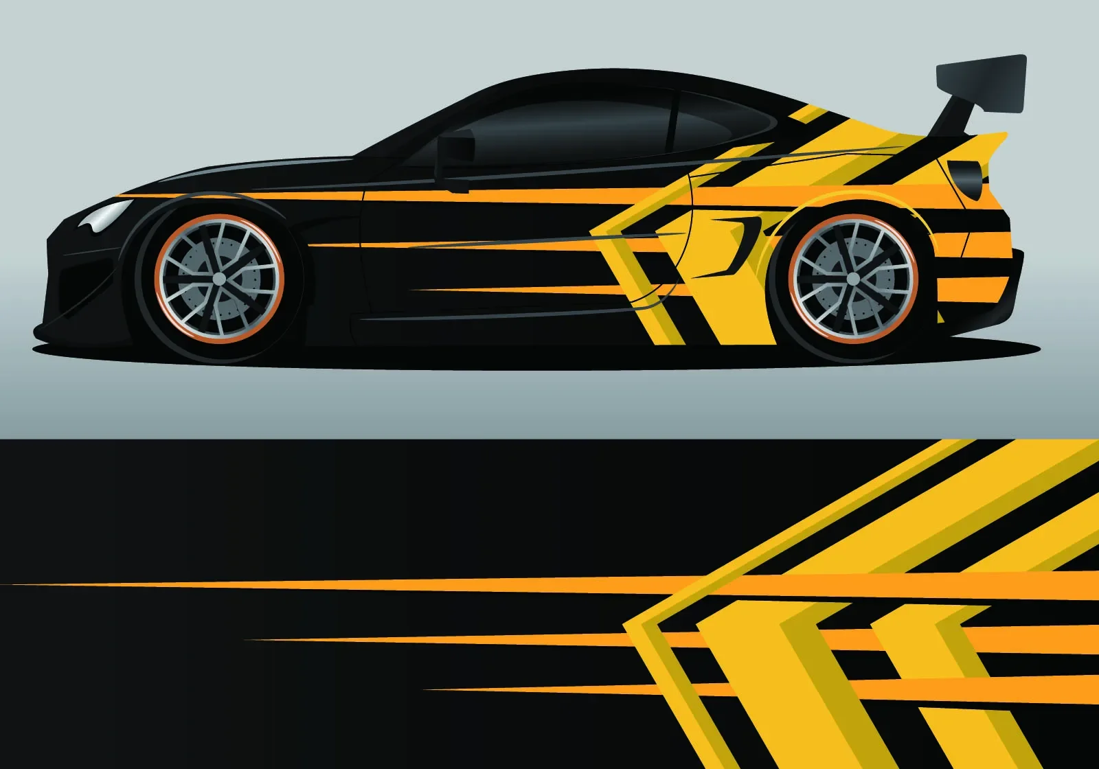 Car Side Decal Racing Sport Door Styling Vinyl Colour Long Stripe Graphics Skirt Stickers for Any Car Size Car Body Decoration