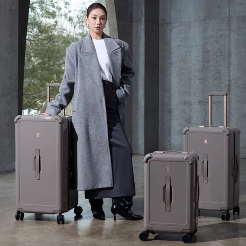 NEW Luggage All-PC Hard Shell Lightweight Cabin Rolling Suitcase with Impact-resistant PP Corner Guards 26 30 Inch Trolley Case