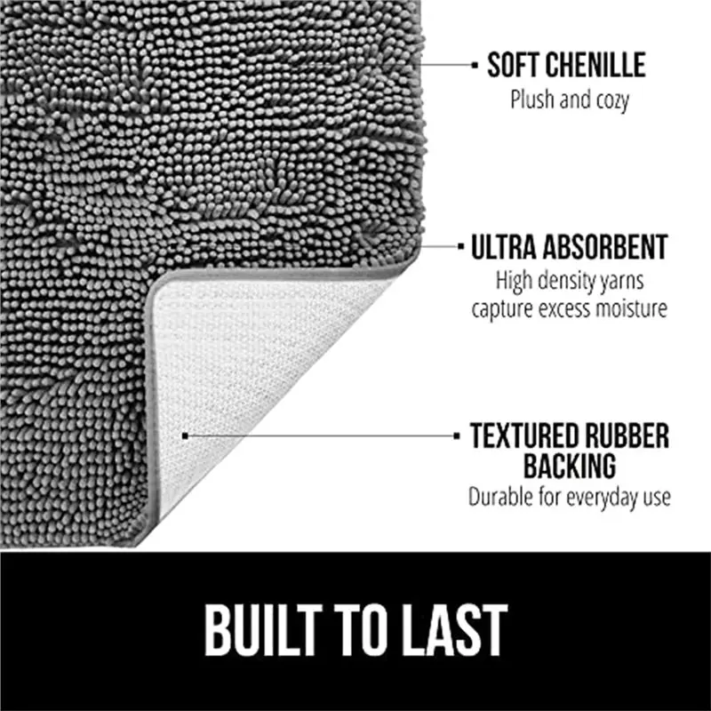 B08B-Area Mat Set, Size 50X80cm In And 50X50cm, Machine Washable, Absorbent Washable Area Mats Set