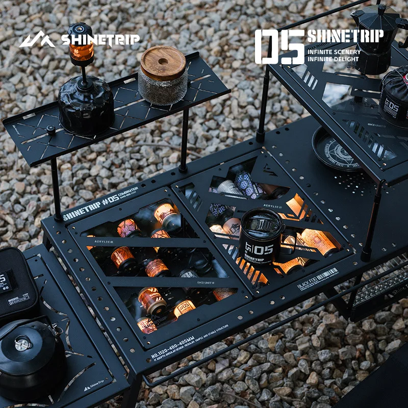 

ShineTrip Outdoor Camping IGT Light Box 19 38 Lights Storage Box Stainless Steel Acrylic Recessed Storage IGT Table Light Box