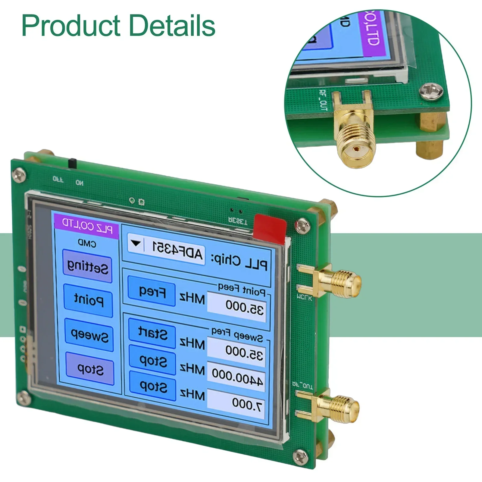 

RF Signal Generator With USB Cable Replacement Kit ADF4351 35M-4.4G RF Signal Generator PLL Sweep Frequency Generator Tools