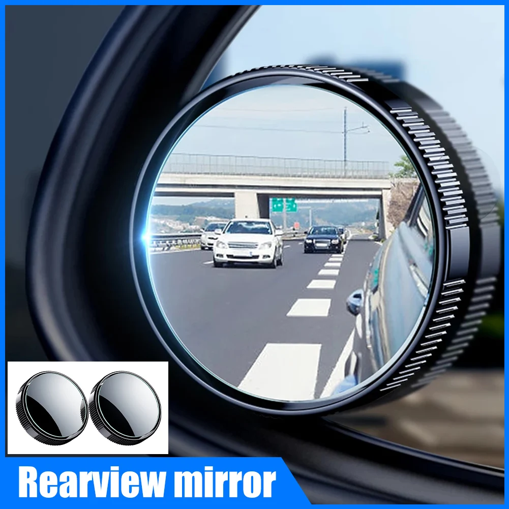 Wide Angle Blind Spot Mirror 360 Degree Adjustable Car Rearview Convex Mirror Suction Cup Reverse Parking Auxiliary Mirror