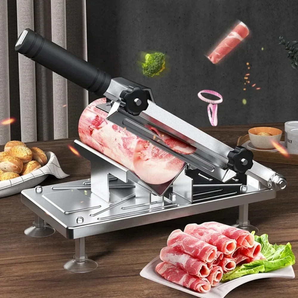 

Household Food Manual Frozen Meat Slicer Beef and Mutton Roll Slicer 304 Stainless Steel Meat Slicer Hot Pot Barbecue Barbecue