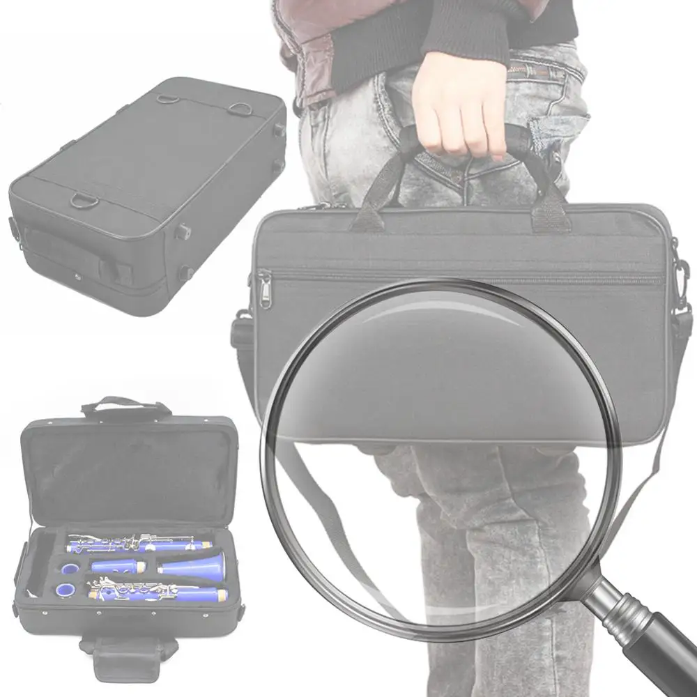 

Чехол для кларнета с плечевым ремнем, сумка для кларнета, чехол для хранения и переноски кларнета, аксессуары для защиты кларнета