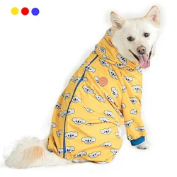 Pet Dog Rain Coat Clothes Puppy Casual Cat Raincoat Waterproof Jacket Outdoor Rainwear Hood Apparel Jumpsuit Pet Supplies