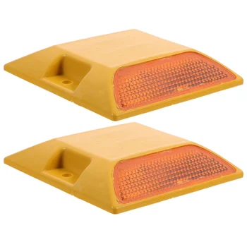 Réflecteurs de panneaux routiers réfléchissants en plastique, 2 pièces, pour entrée d'allée, marqueurs de chaussée de rue, épais en bord de route