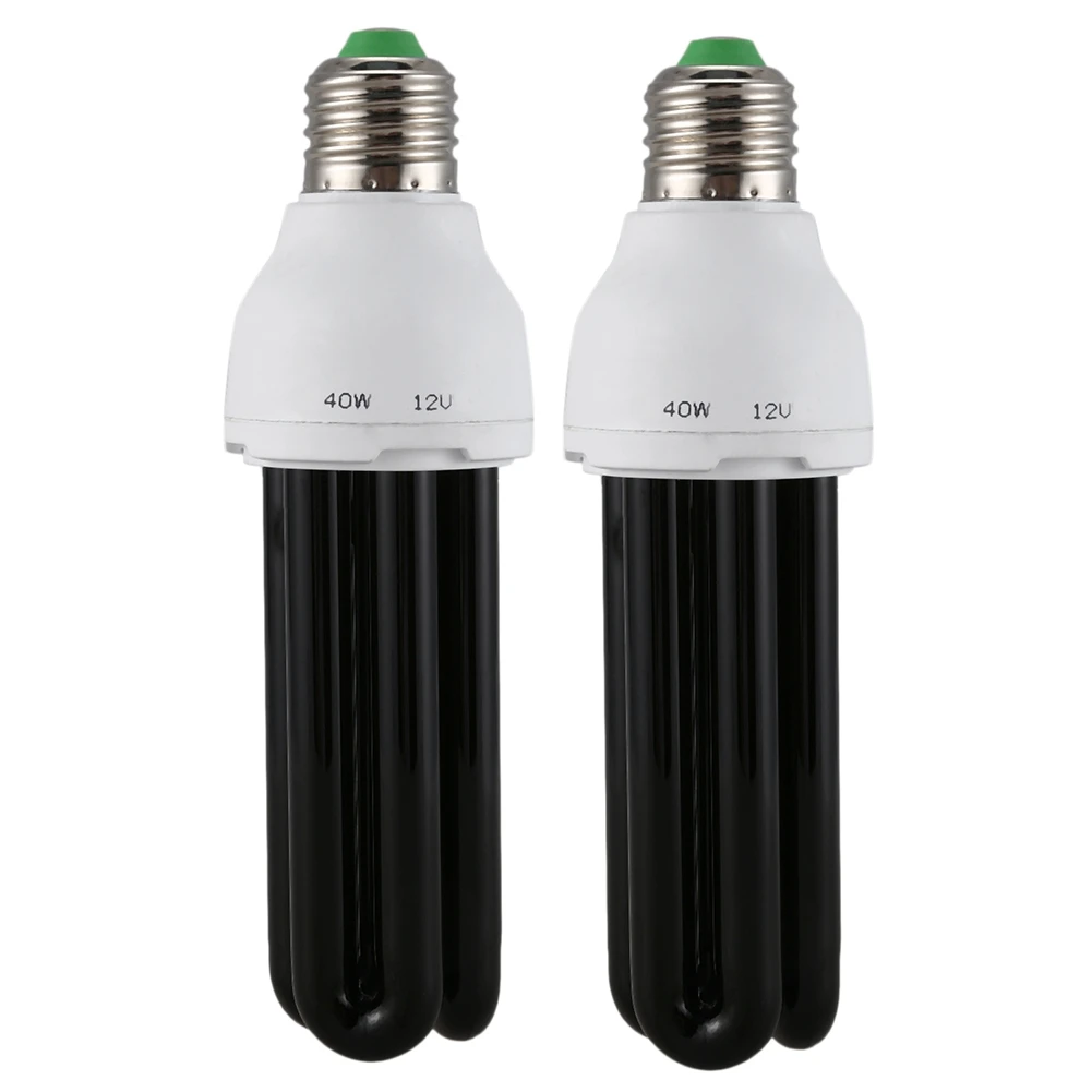 

ABUP-2X E27 40W UV Ultraviolet Fluorescent Blacklight CFL Light Bulb Lamp 220V Shape:Straight Wattage Voltage:40W DC 12V