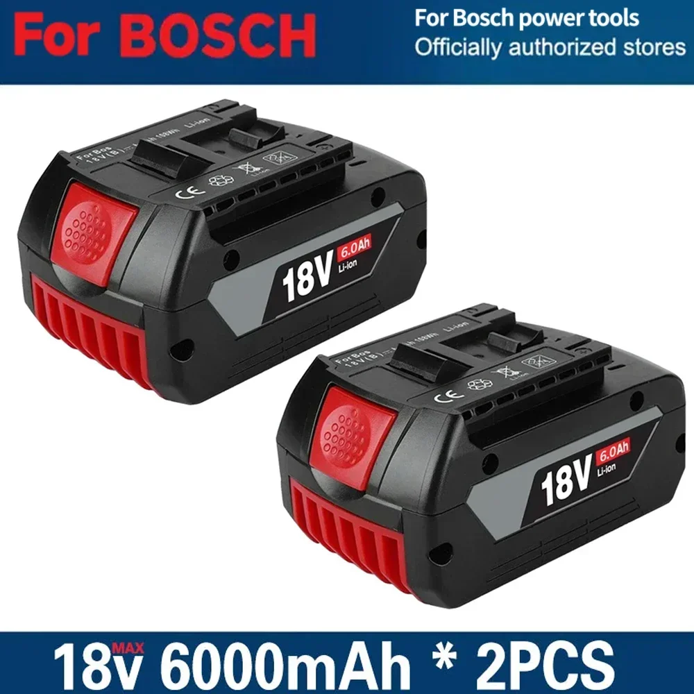 Originele Voor BOSCH 18V 6.0Ah Li-Ion Batterij Vervanging 18V GBA Professionele GBA GSR GSB BAT609G BAT622 met voor BOSCH CHARGER