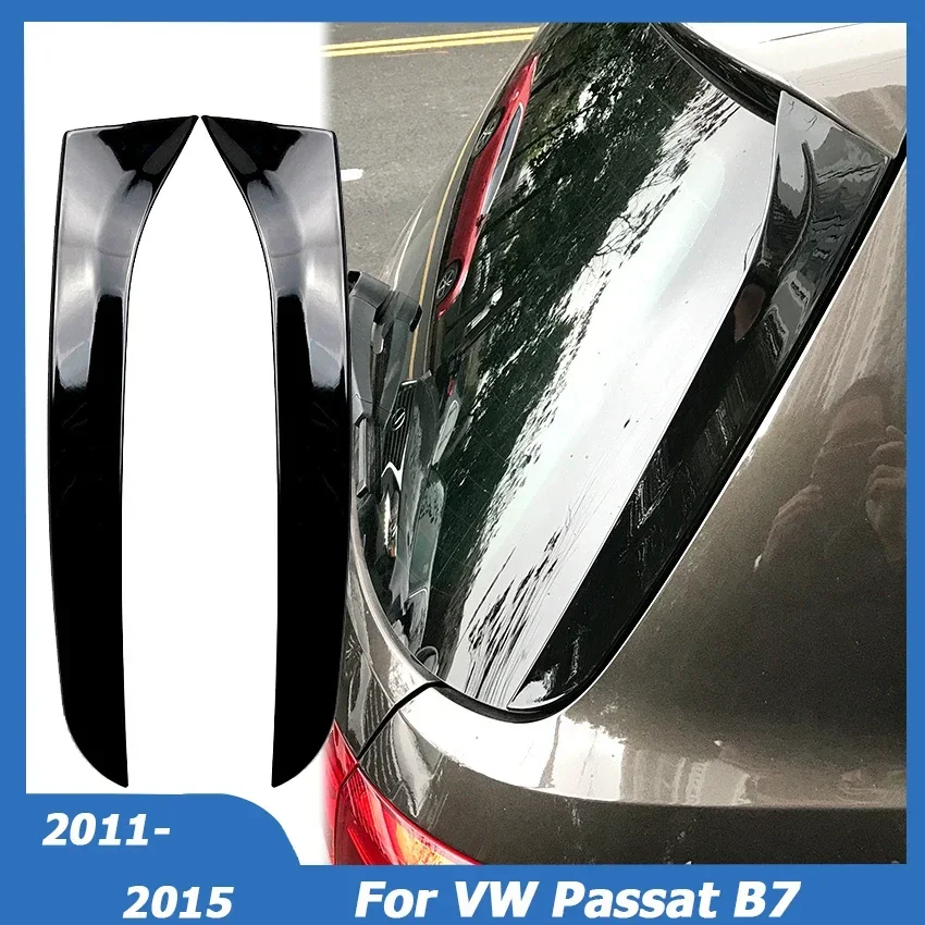 For Volkswagen VW Passat B7 Wagon Alltrack 2011-2015 Rear Window Canard Splitter Cover Side Spoiler Sticker Car Accessories