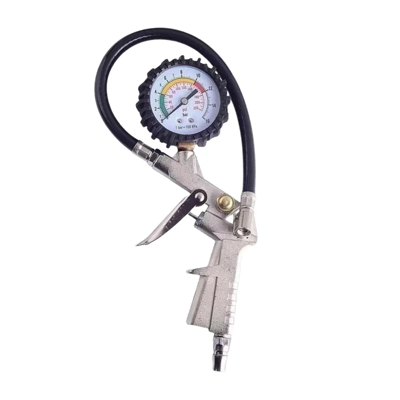 0-220/0-16BarPsi Car Tire Pressure Gauge Pressure Gun Type For Air Compressor Auto Motorcycle SUV Inflator Pump Tire Repair Tool