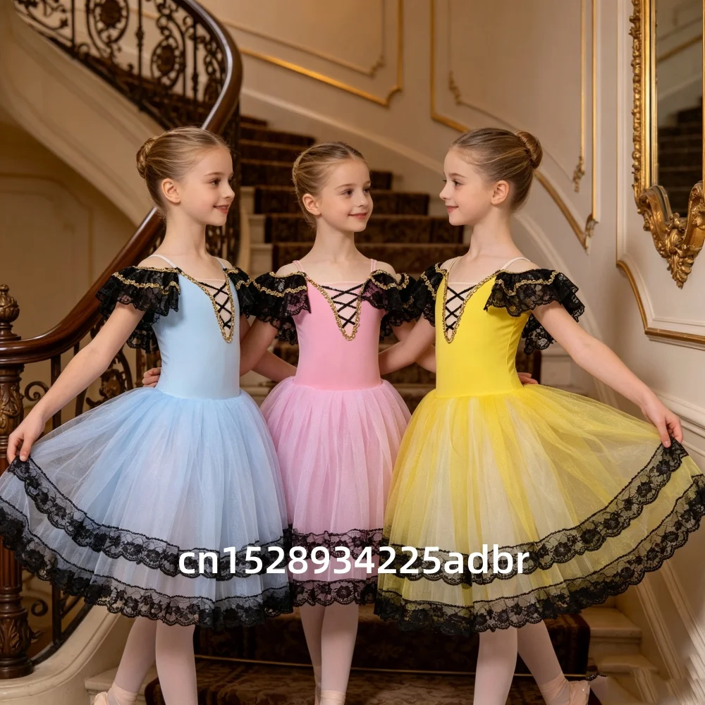 ballet-tutu-dress-girls-off-shoulder-lace-trim-leotard-kids-ballerina-costume-for-stage-performance-dance-wear-danc