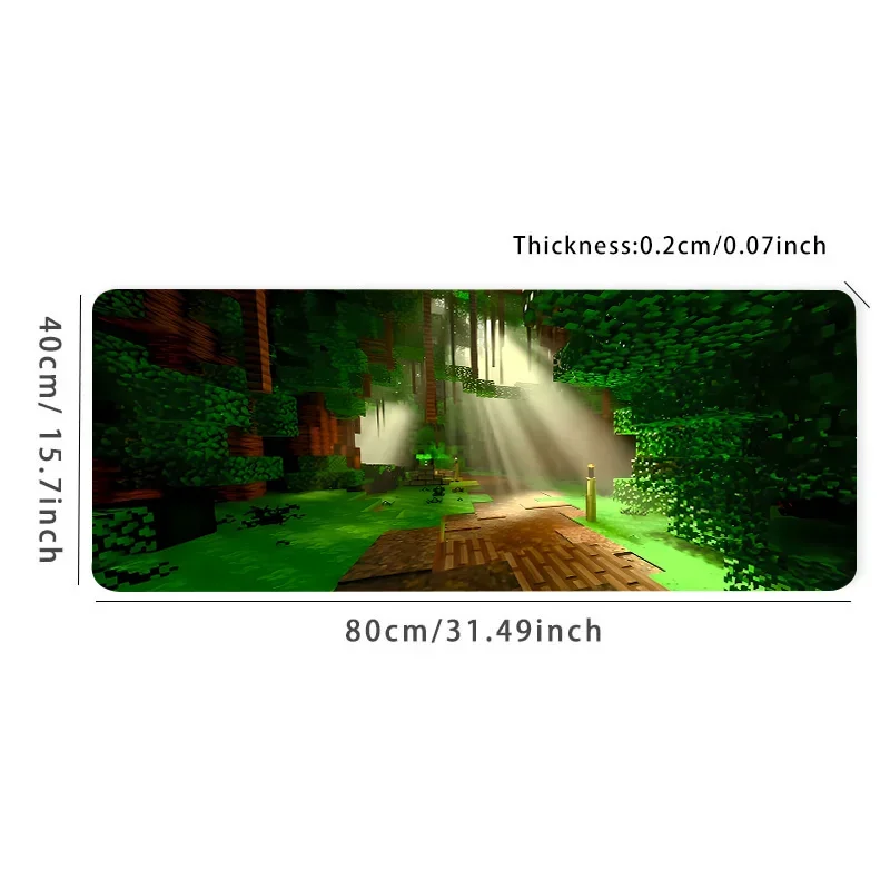 لوحة ماوس ألعاب كبيرة على شكل خريطة العالم من Pixel Style، حصيرة طاولة خضراء مع قاعدة مطاطية غير قابلة للانزلاق ولوحة حافة مخيطة للمكتب والمنزل #5