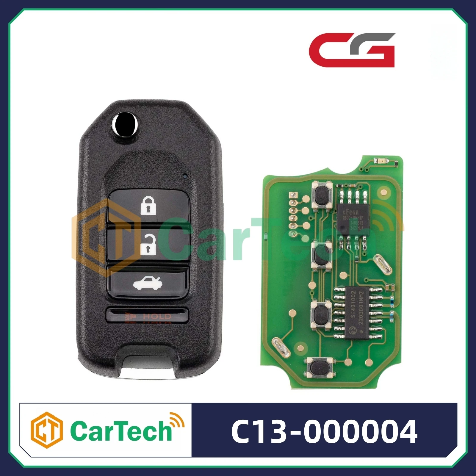 

CGDI C13-000004 4 Buttons Wire Remote for HONDA Type Used with CGDI K2
