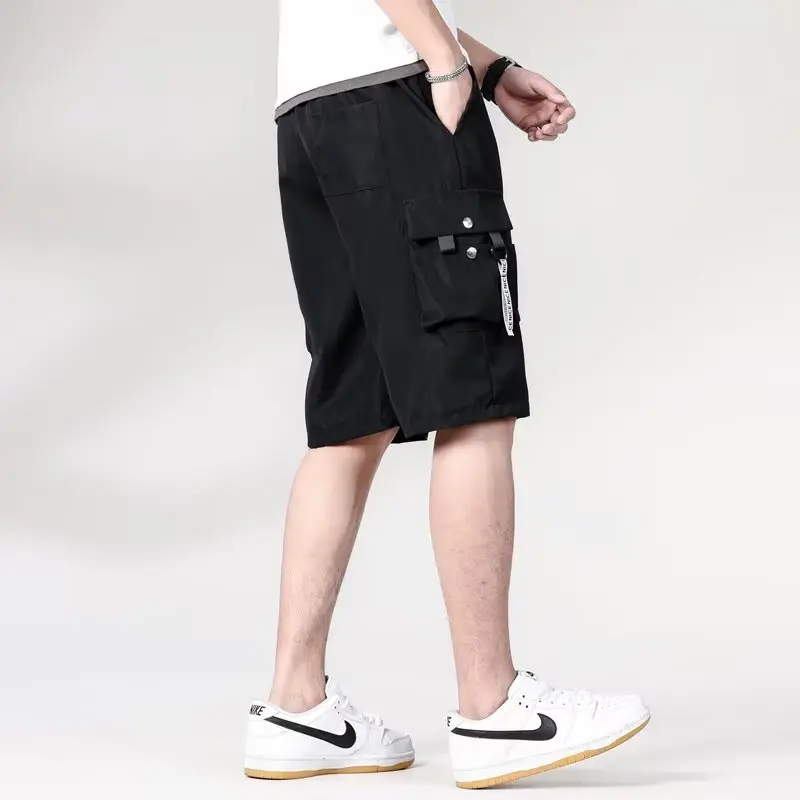 Summer thin workwear shorts, men\'s medium pants, loose and trendy Instagram capris