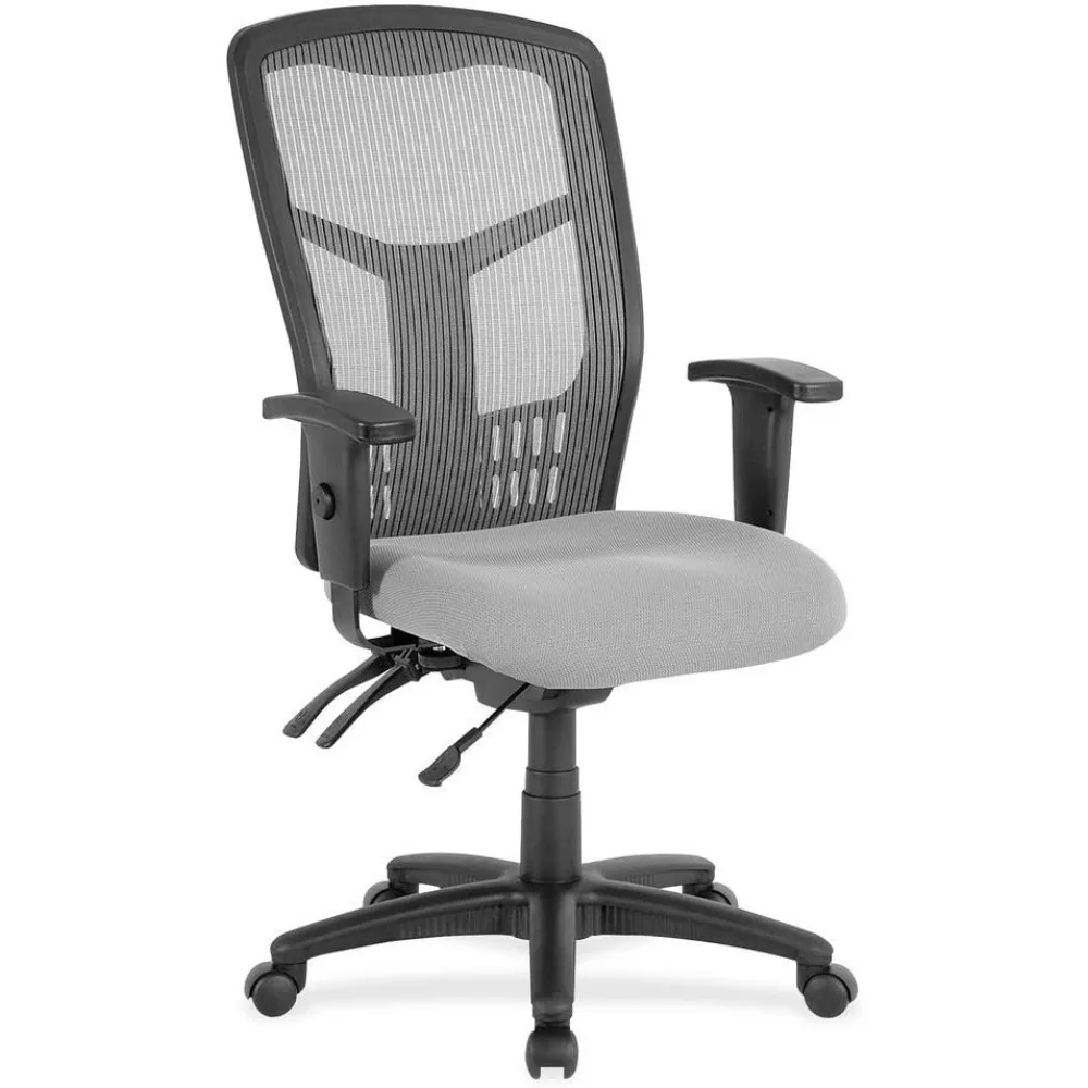 Ergonomic Mesh High-Back Chair for Executive Offices - Tilt Seat and Back Adjustments, Adjustable Armrests, Air-Permeable Design