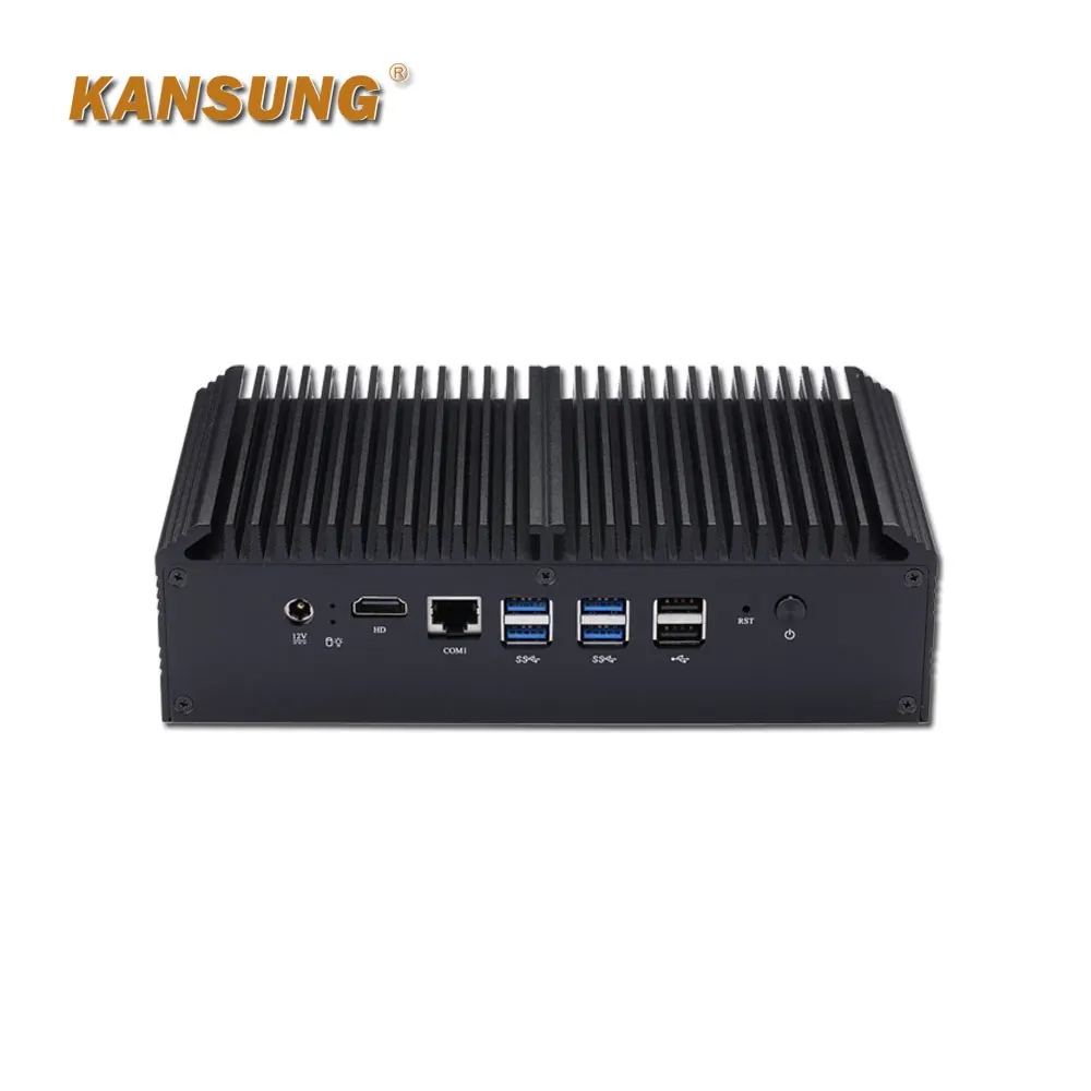 KANSUNG In-tel 8th Gen Celeron Kaby Lake 3867U with DDR4 Socket Micro Computer K818GE HD Graphics with 8 LAN 6 USB Mini PC