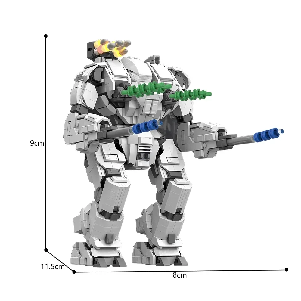 Game Series Bomber Armour Battle Robot Building Blocks MOC Exoskeleton Mecha Timber Wolf OmniMech Assembly Model Kids Toy Gift