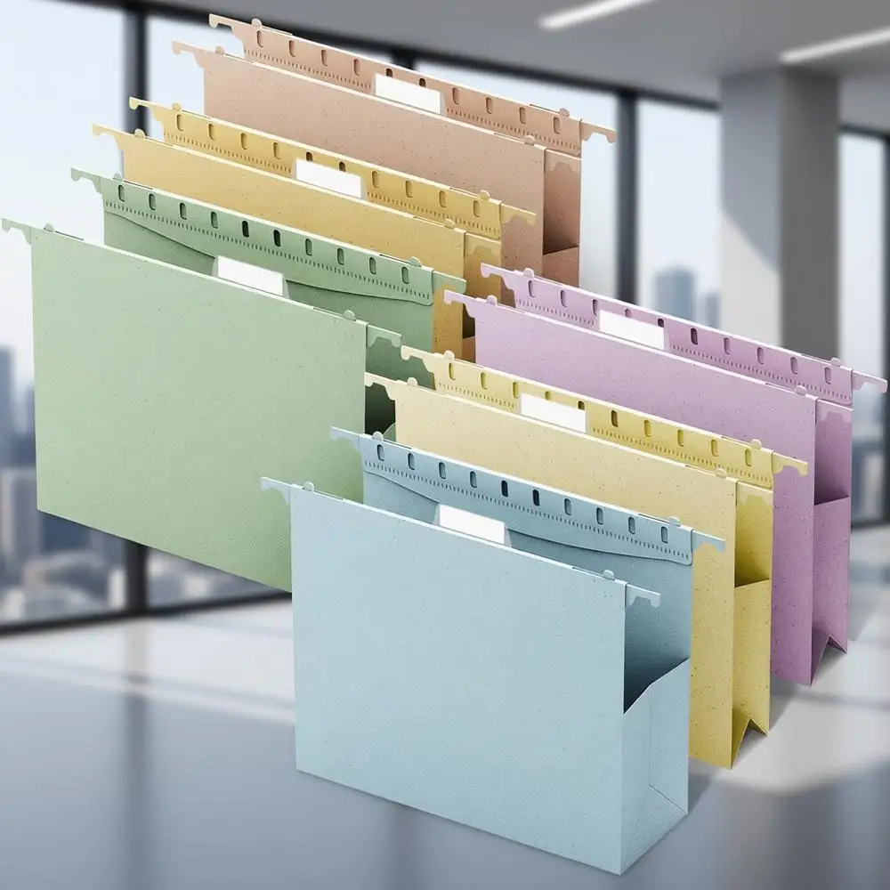 

Expandable Hanging File Folders, 3 Width, 6-Pack, Letter Size, Pastel Plastic Organizer for Home, Office, or School