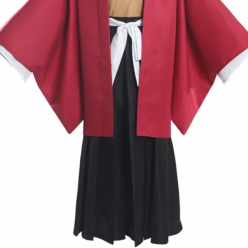 Tsugikuni Yoriichi Cosplay Anime Costume Kimono Suit Men Red Cloak uniform Suit Party Outfit for Men