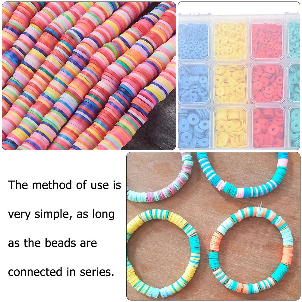 

Box Polymer Clay Beads Set Flat Round Mixed Color Sea Star Shell DIY Jewelry Accessories Craft Beads for Bracelet Making