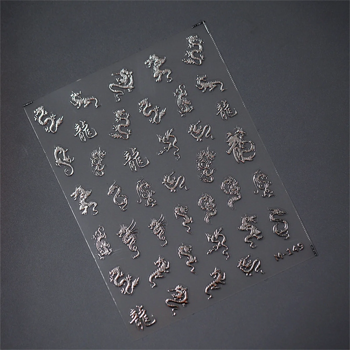 1 pz oro argento drago Nail Sticker 5D specchio metallico cinese Laser Glitter Dragon Design smalto Gel decorazioni per unghie di capodanno