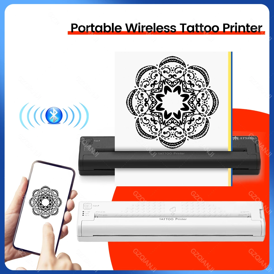 Tattoo Stencil Transfer Printer Machine ATS886 Tattoo Printer Portable Thermal Stencil Maker Line Photo Drawing Printing Copier