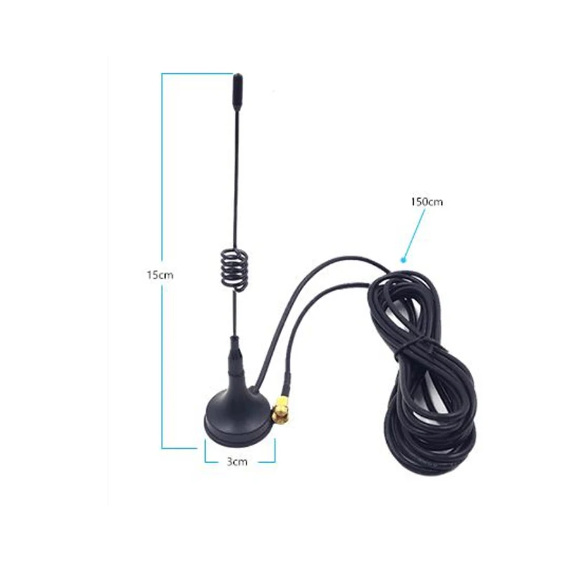 2.4G sucker antenna feeder 1.5 meters high gain 3.5dbi omnidirectional SMA-J 2.4GHz wireless module