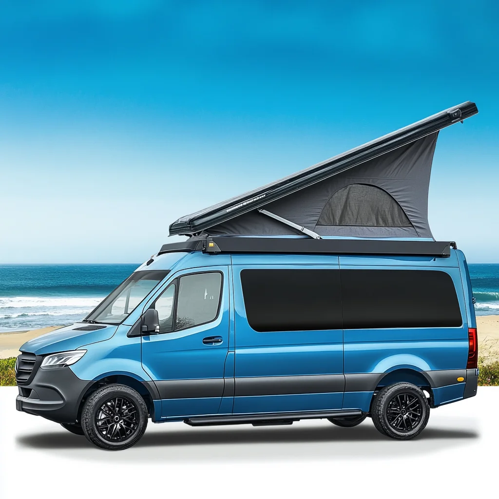 Campervan Conversion Kit Lightweight Rooftop Tent Carbon Fiber Rooftop Tent Hard Shell 4 Persons