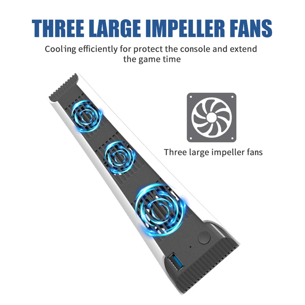 مروحة تبريد لوحدة التحكم PS5 ، استنزاف درجة الحرارة ، مبرد خارجي USB ، الإصدار الرقمي ، وحدة التحكم فائقة الدقة