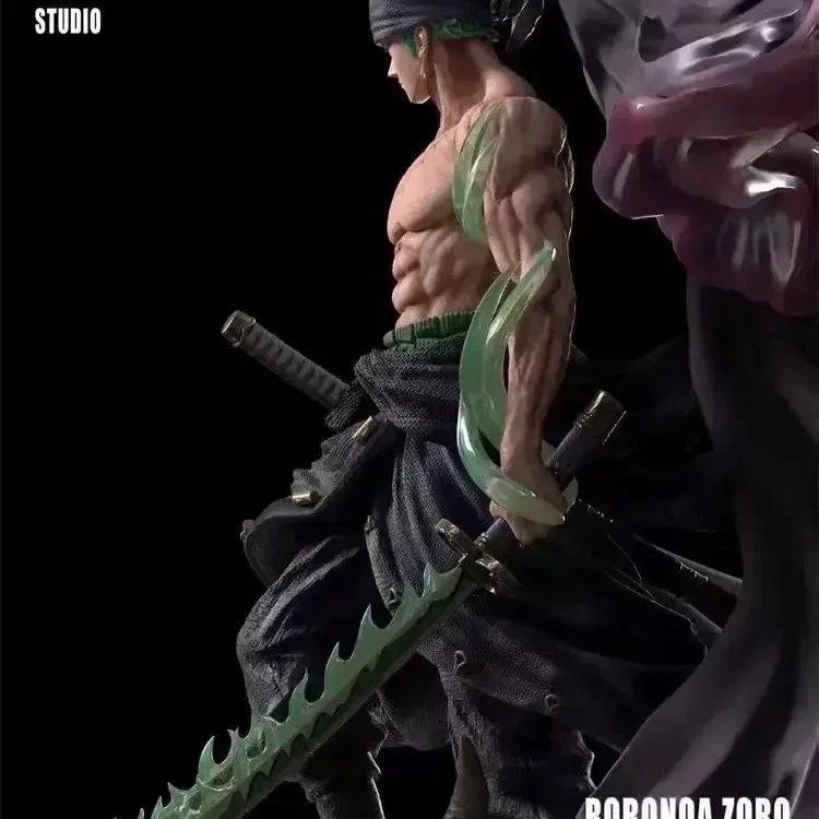 Figura de Zoro de pie de una pieza de 30cm, figura de Anime Death Roronoa, modelo de colección, adorno de habitación, muñecas, juguetes de cumpleaños para niños, regalos