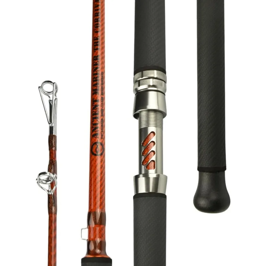 7'6 قضيب سمك السلور متوسط ثقيل 1 قطعة Corrival قضيب الصب الجرافيت قصبة صيد خشبية للباس وسمك السلور في Freshwat