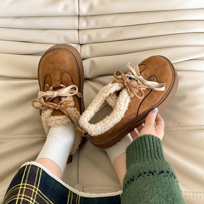 الرجعية الدافئة شعر منخفضة أعلى أحذية فلكنيز عادية للنساء 2025 الشتاء تنوعا أفخم مريحة عدم الانزلاق أحذية قطنية مكتنزة #1