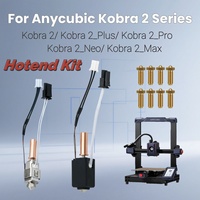 For Anycubic Kobra 2 Hotend Kit 24V 60W 3D Printer Head Brass 0.6 0.4mm Print Hot end For Kobra 2 Plus/ Kobra 2 Pro/ Kobra 2 Neo