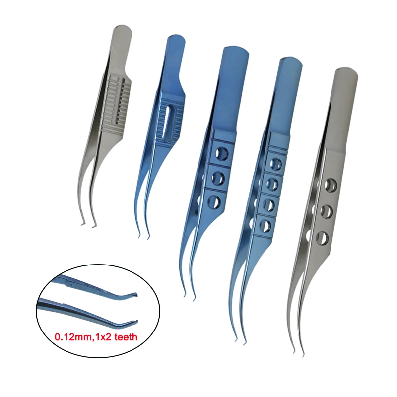 

GREATLH Ophthalmic Instrument Suture Ligation Forceps High Quality Stainless Steel Material Fine Pierse Tips Tweezers