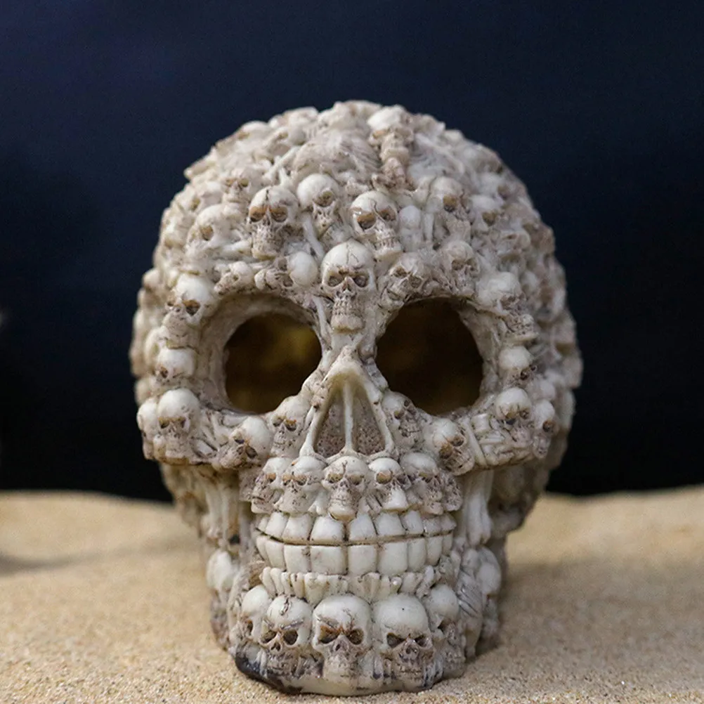 

Декоративная фигурка «Принц-череп» из смолы для аквариума, искусственный череп, безопасное подводное украшение из смолы для пресной и соленой воды