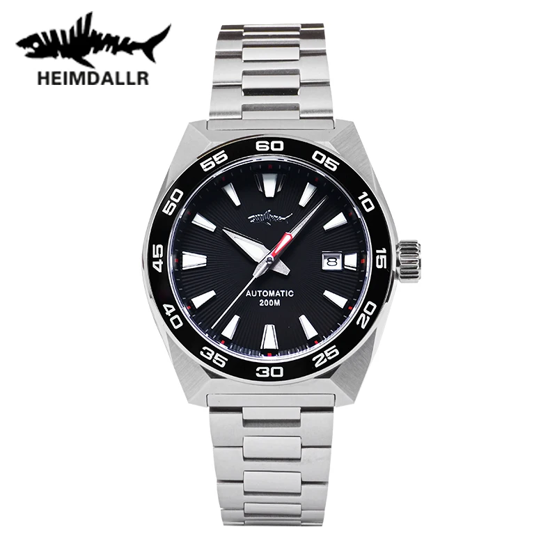 HEIMDALLR Monster Men Diver  Watch Frost Blue Dial Sapphire Crystal 20Bar Waterproof C3 Luminous NH35 Automatic Mechanical Watch