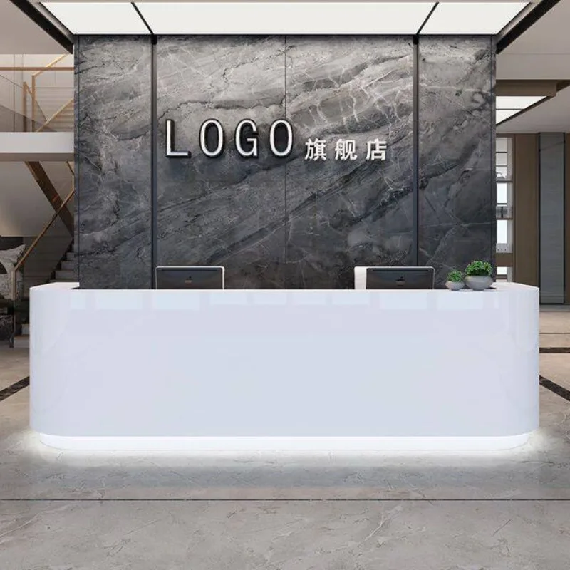 Custom Size Baking Paint Company Welcome Front Desk Hospital Clinic Guidance Reception Desk