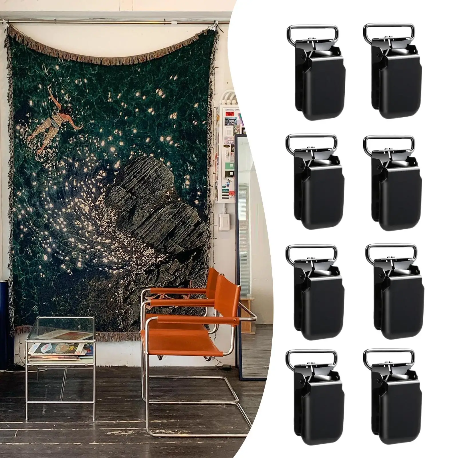 

Крючки-зажимы для ковров и текстиля на стену: держатели для штор, одеял, декоративных элементов, тканей, текстильных изделий