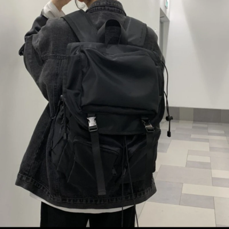 

Korean INS workwear-style backpack for women, Japanese-style travel backpack for men, retro Hong Kong-style student school bag