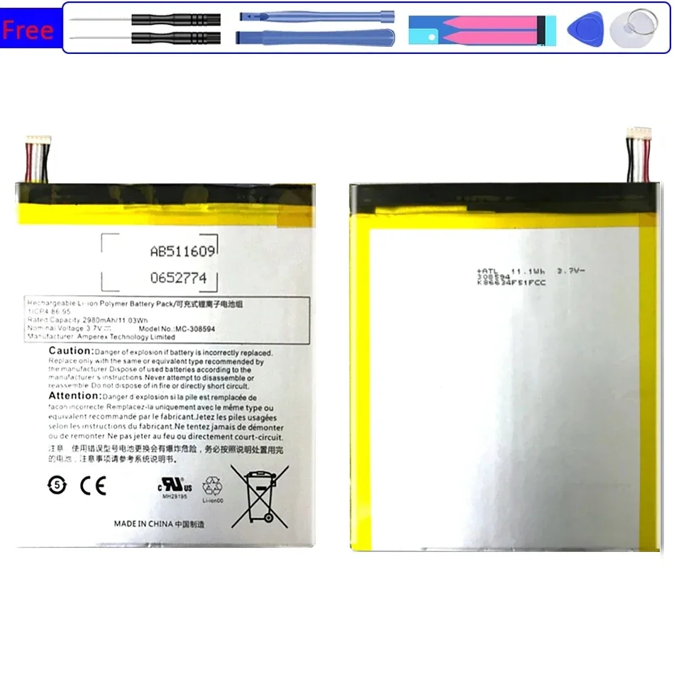 2980mAh Powerful Battery MC-308594 For Amazon Kindle Fire 7 7Th 5Th Gen Generation 2017 SV98LN B01GEW27DA