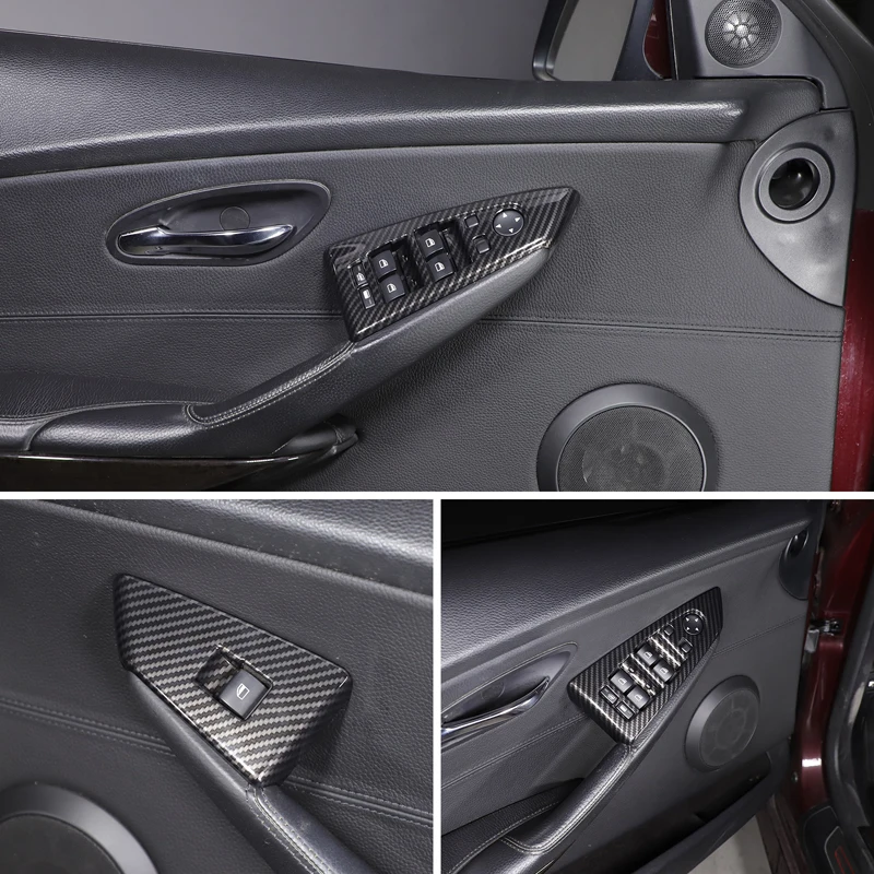 For BMW 6 Series E63 E64 630i 650i 2004-2009 Convertible version LHD ABS Car Door glass lifting button frame cover sticker