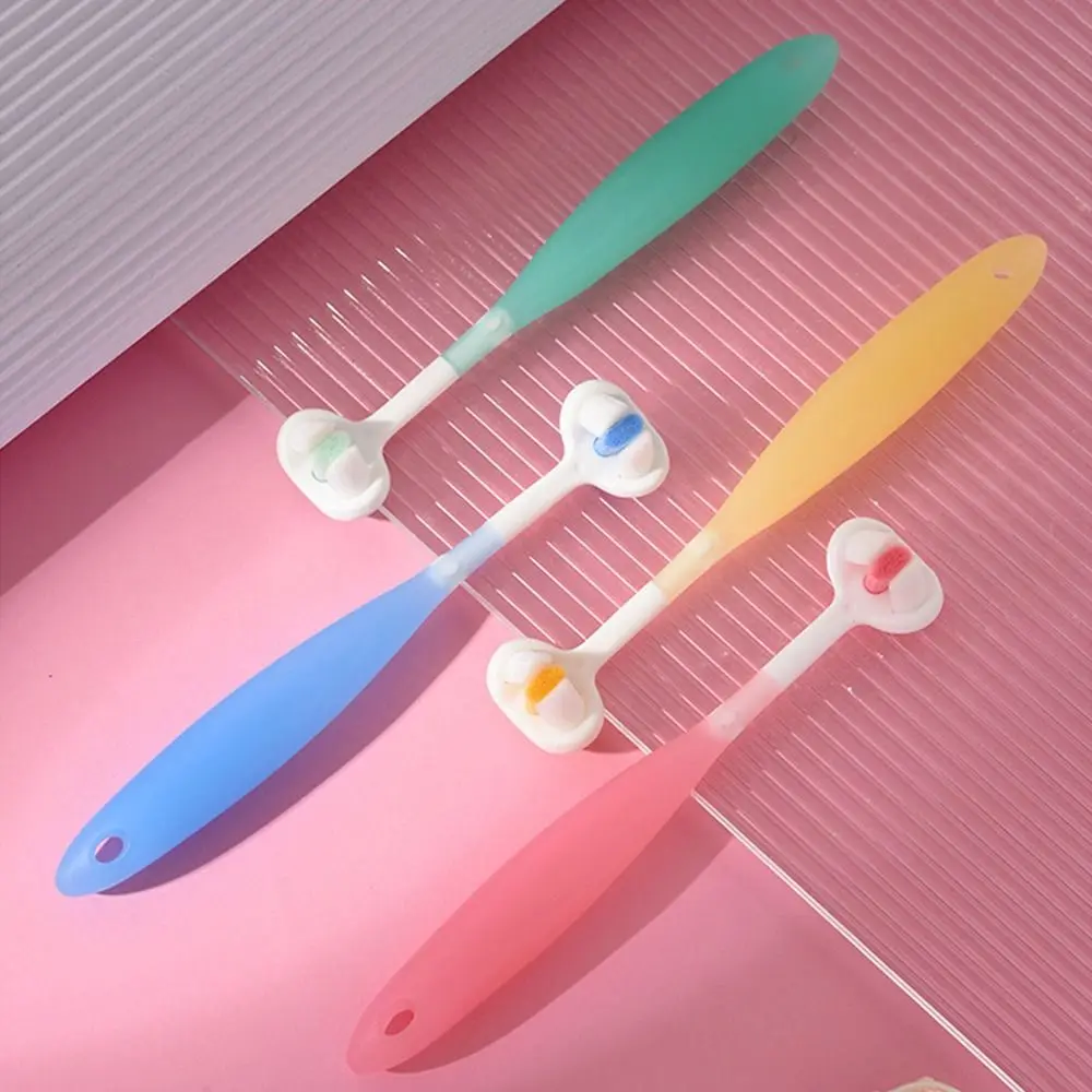 Candy Color Three Sided Toothbrush Teeth Clean 360 Degree Children Toothbrush Soft Bristle Deep Cleaning 3D Tooth Brush Travel