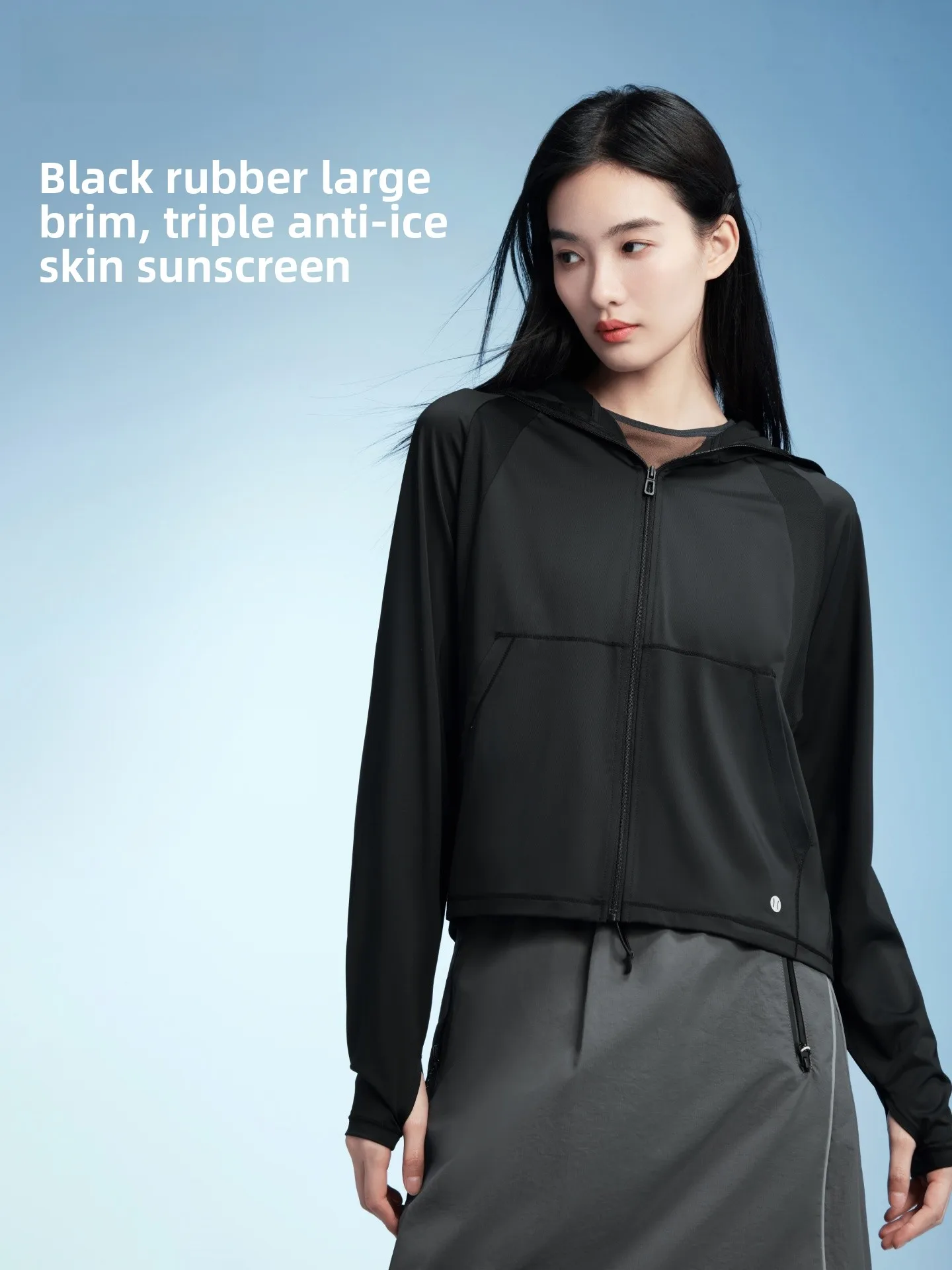 

SIINSIIN Women's Slimming UV Protection Jaet Ice Skin ort Coat Long Sve Zipper Closure Pure Color Commute Sle