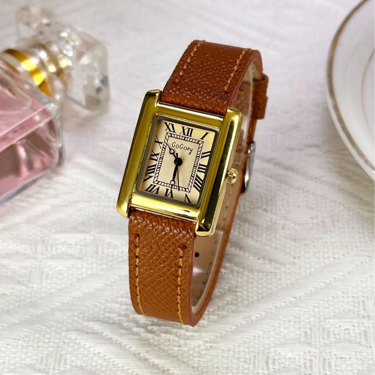 Fashion Rome Dial Watch Luxury Women Ladies Dress Watch Leather Strap Brand Quartz Wristwatches Dropshipping Clock Reloj Mujer