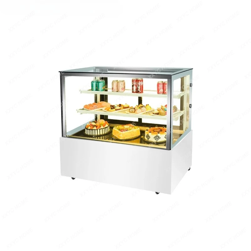 

Витринный шкаф LXCake с прямым углом для коммерческого использования, для кафе, магазинов молочного чая, для хранения и демонстрации фруктов