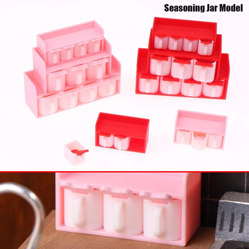 1PC casa delle bambole Mini cartone animato vaso di condimento modello casa delle bambole decorazione della cucina casa delle bambole accessori di scena giochi di imitazione giocattoli